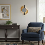 Gilded Fan Wall Sconce in Gold and Black for Modern Interiors