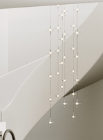 Starfall Staircase Chandelier – Modern Crystal Pendant Light for Contemporary Interiors
