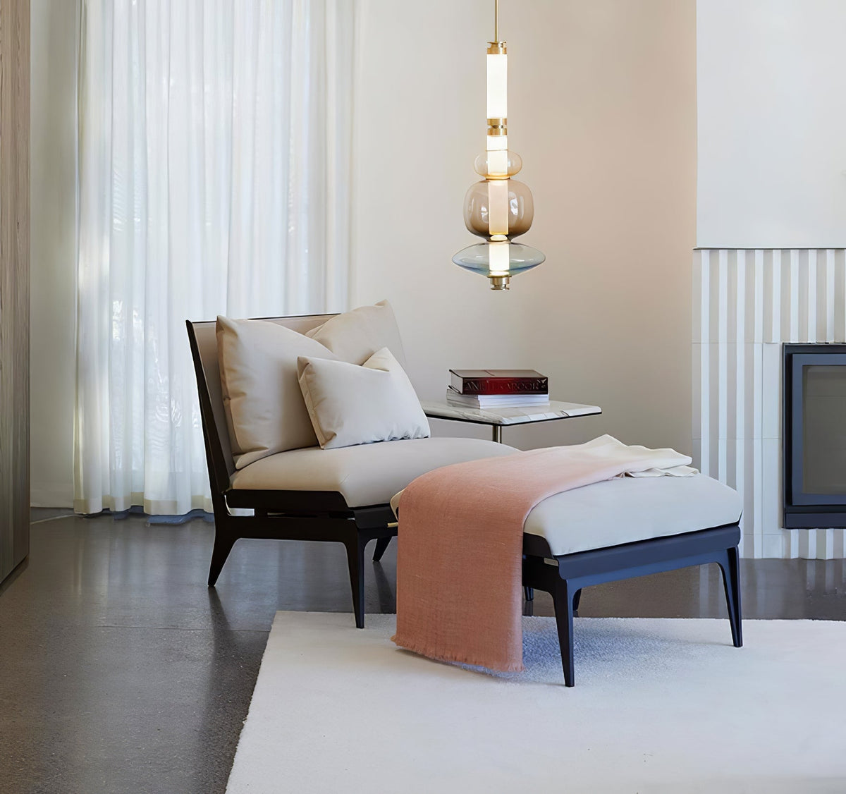 Artisan Glass Bead Linear Pendant Light for Modern Interiors