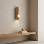 Travertine Oval Wall Sconce – Modern Natural Stone Lighting