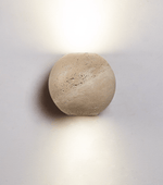 Travertine Globe Wall Sconce – Natural Stone Ambient Lighting