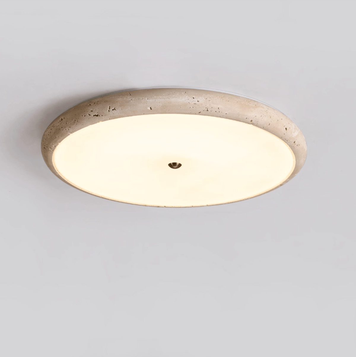 Travertine Disk LED Flush Mount Ceiling Light for Modern Interiors