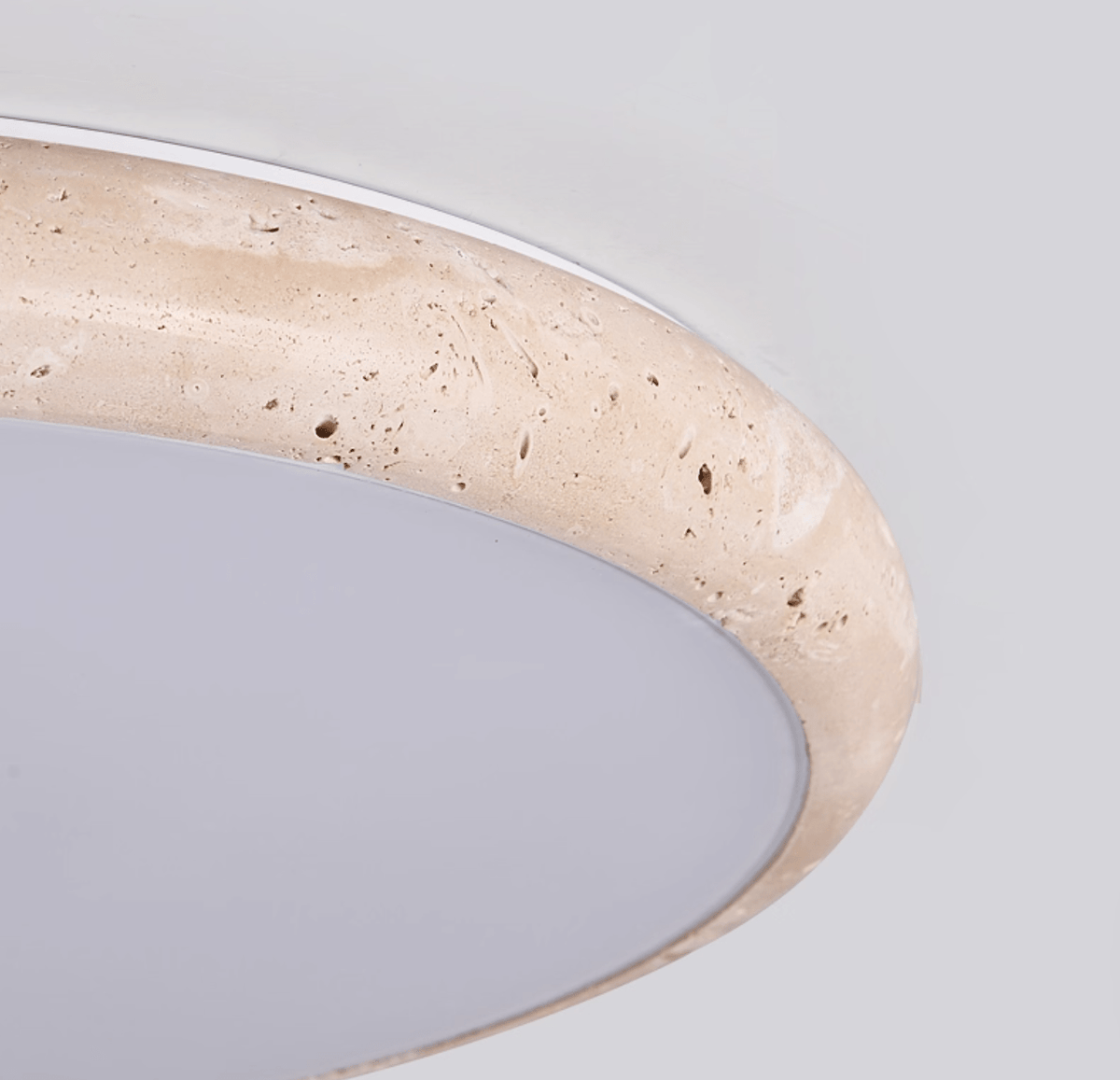 Travertine Disk LED Flush Mount Ceiling Light for Modern Interiors