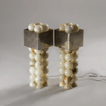 Quava Jade Table Lamp – Natural Stone Sculptural Lighting for Modern Interiors