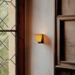 Velora Sculptural Wall Sconce in Matte Gold with Glass Shade