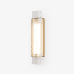 Glimmering Gold Wall Sconce with Textured Glass