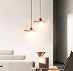 Travertine Globe Pendant Light with Wood Accent for Modern Interiors