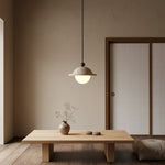 Travertine Saucer Pendant Light – Natural Stone Illumination for Modern Interiors