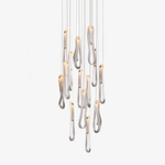 Pearlescent Glass Filament Chandelier – Modern Designer Pendant Light