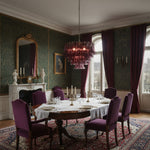 Amethyst Bloom Chandelier — Handcrafted Glass Petal Chandelier in Gold or Nickel