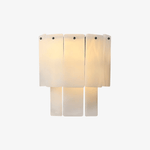 Fractured Alabaster Wall Sconce in Black and Brushed Copper