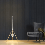Cipher Crystal LED Floor Lamp in Gold for Modern Interiors