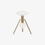 Cipher Table Lamp in Hand-Blown Crystal and Gold