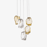 Crystal Rock Cluster Pendant Light – Modern Glass Chandelier for Dining & Living Spaces