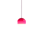Dipping Pendant Light — Colored Glass & Lacquered Aluminum Hanging Lamp