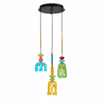 Art Glass Pendant Light – Hand-Blown Stained Glass Chandelier for Dining & Living