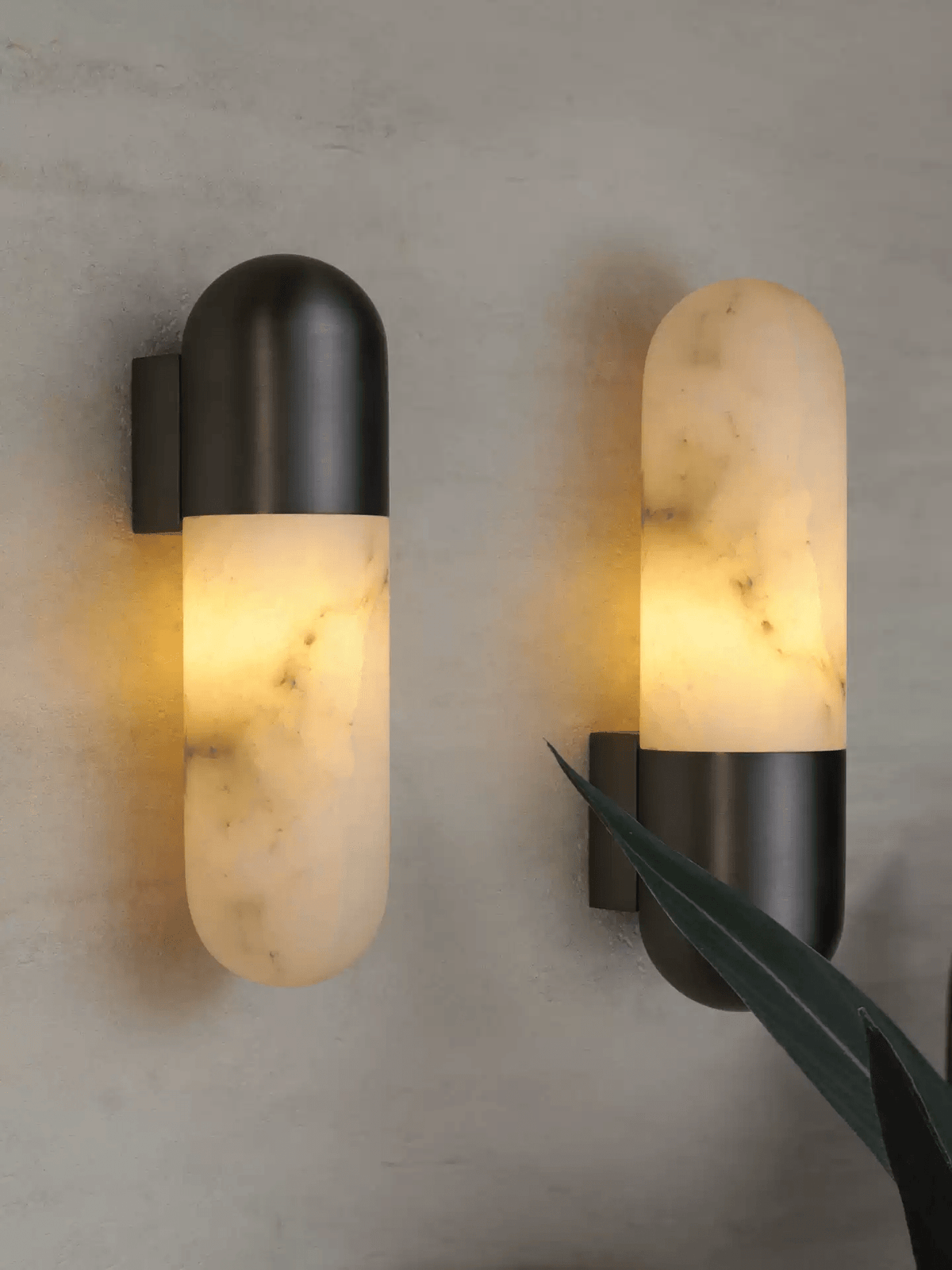 Capsule Alabaster Wall Sconce – Modern Minimalist LED Light