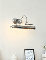 Lumeo Adjustable Wall Sconce in Satin Metal for Artwork and Bathroom Lighting