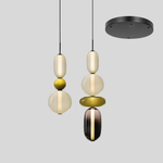 Candied Glass Combo Pendant Light – Artisan LED Multi-Shade Chandelier