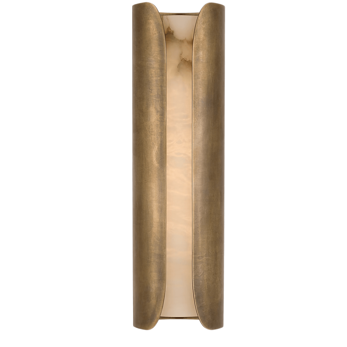 Cradled Alabaster Wall Sconce in Aged Gold | Modern LED Wall Light
