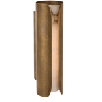 Cradled Alabaster Wall Sconce in Aged Gold | Modern LED Wall Light