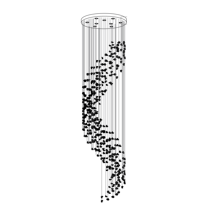 Raw Crystal Chandelier | Customizable Designer Pendant Light