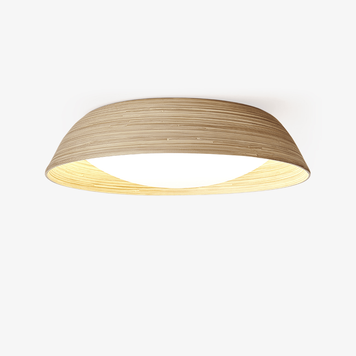 Bamboo Textured LED Flush Mount Ceiling Light for Modern Interiors