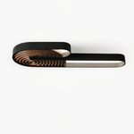 Kinetic Spiral Wall Sconce with LED Light in Black and Wood