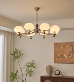 Emberlyn Bloom Chandelier – Modern Brass & Glass Pendant Light for Dining Room