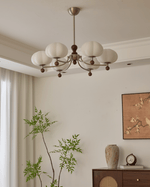 Emberlyn Bloom Chandelier – Modern Brass & Glass Pendant Light for Dining Room