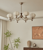 Emberlyn Bloom Chandelier – Modern Brass & Glass Pendant Light for Dining Room