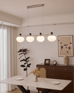 Emberlyn Bloom Chandelier – Modern Brass & Glass Pendant Light for Dining Room