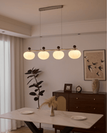 Emberlyn Bloom Chandelier – Modern Brass & Glass Pendant Light for Dining Room