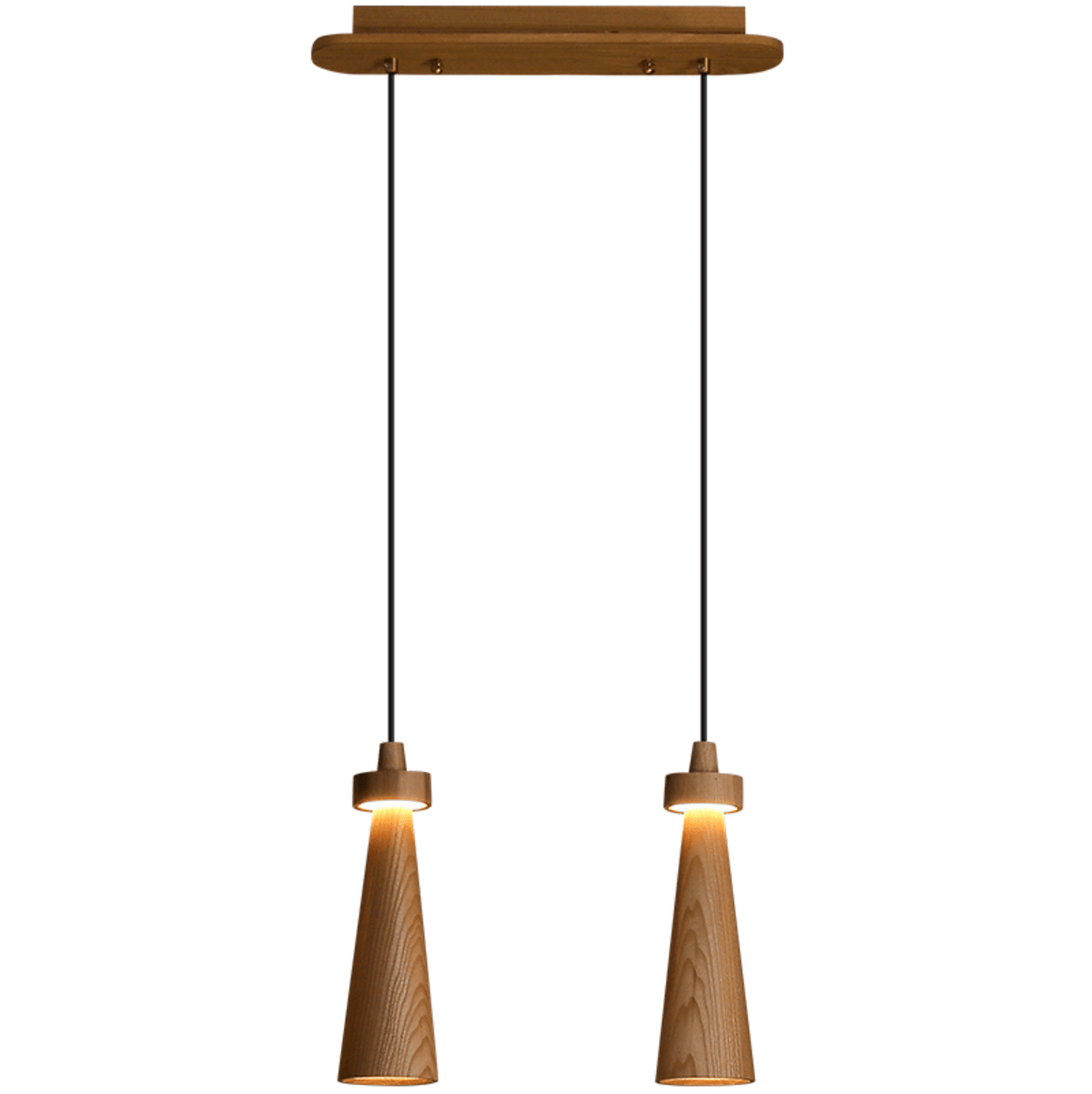 Loma Wood Pendant Light – Modern Minimalist LED Chandelier for Dining Room and Kitchen Island