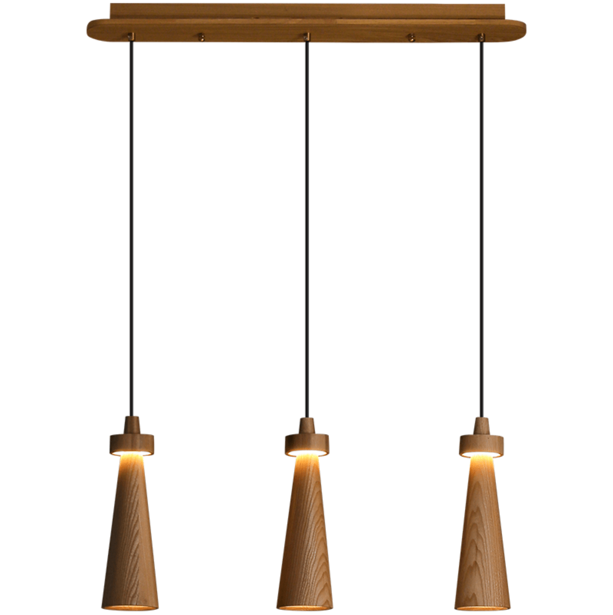 Loma Wood Pendant Light – Modern Minimalist LED Chandelier for Dining Room and Kitchen Island