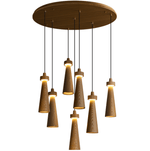 Loma Wood Pendant Light – Modern Minimalist LED Chandelier for Dining Room and Kitchen Island