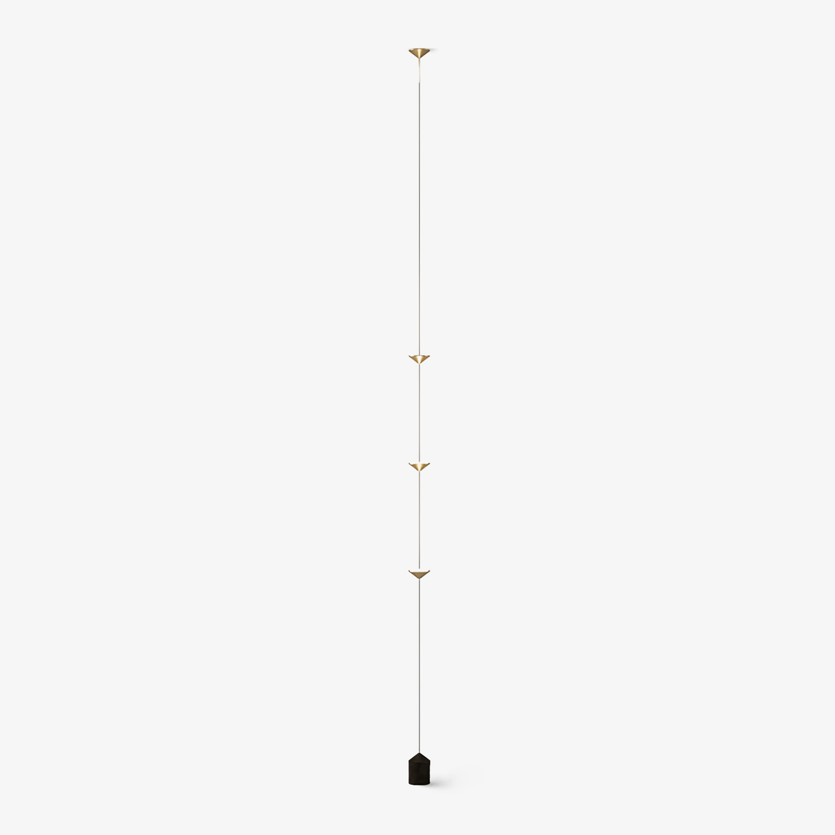 Soreluna LED Linear Pendant Light with Marble Counterweight