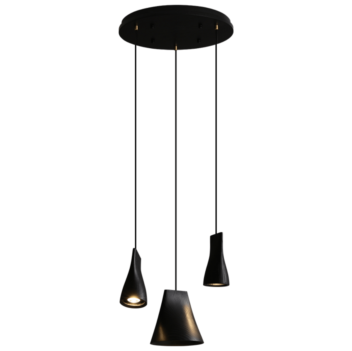 Nordic Tilted Wood Pendant Light – Asymmetric Natural Wood Shade