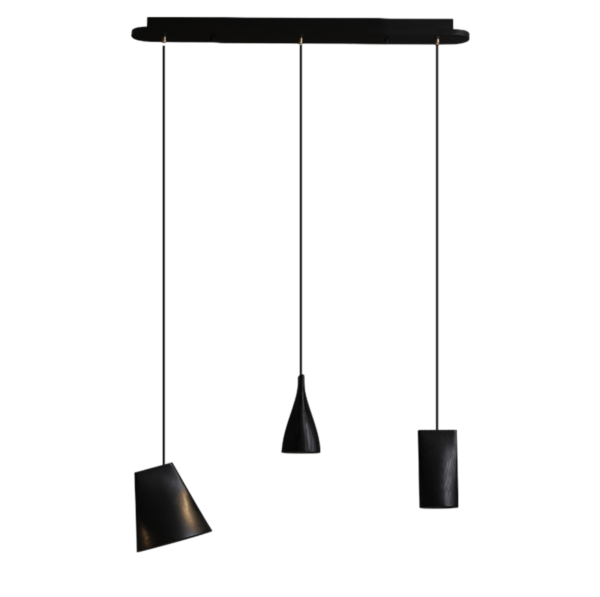 Nordic Tilted Wood Pendant Light – Asymmetric Natural Wood Shade