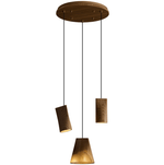 Nordic Tilted Wood Pendant Light – Asymmetric Natural Wood Shade