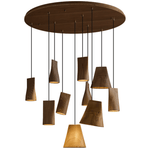 Nordic Tilted Wood Pendant Light – Asymmetric Natural Wood Shade