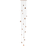Nordic Tilted Wood Pendant Light – Asymmetric Natural Wood Shade