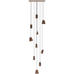 Nordic Tilted Wood Pendant Light – Asymmetric Natural Wood Shade