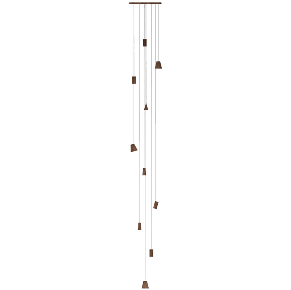 Nordic Tilted Wood Pendant Light – Asymmetric Natural Wood Shade