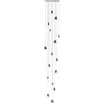 Nordic Tilted Wood Pendant Light – Asymmetric Natural Wood Shade