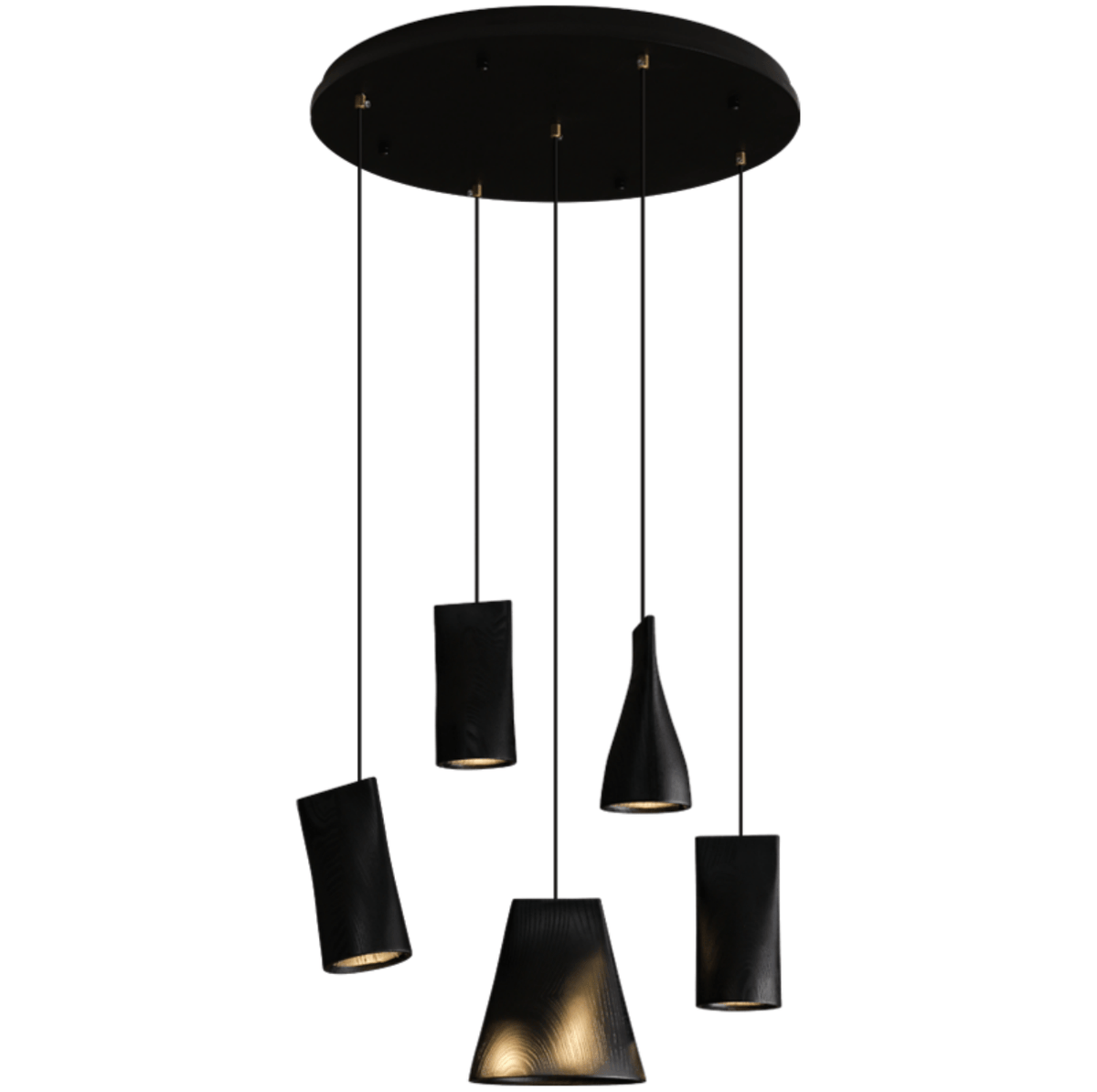 Nordic Tilted Wood Pendant Light – Asymmetric Natural Wood Shade