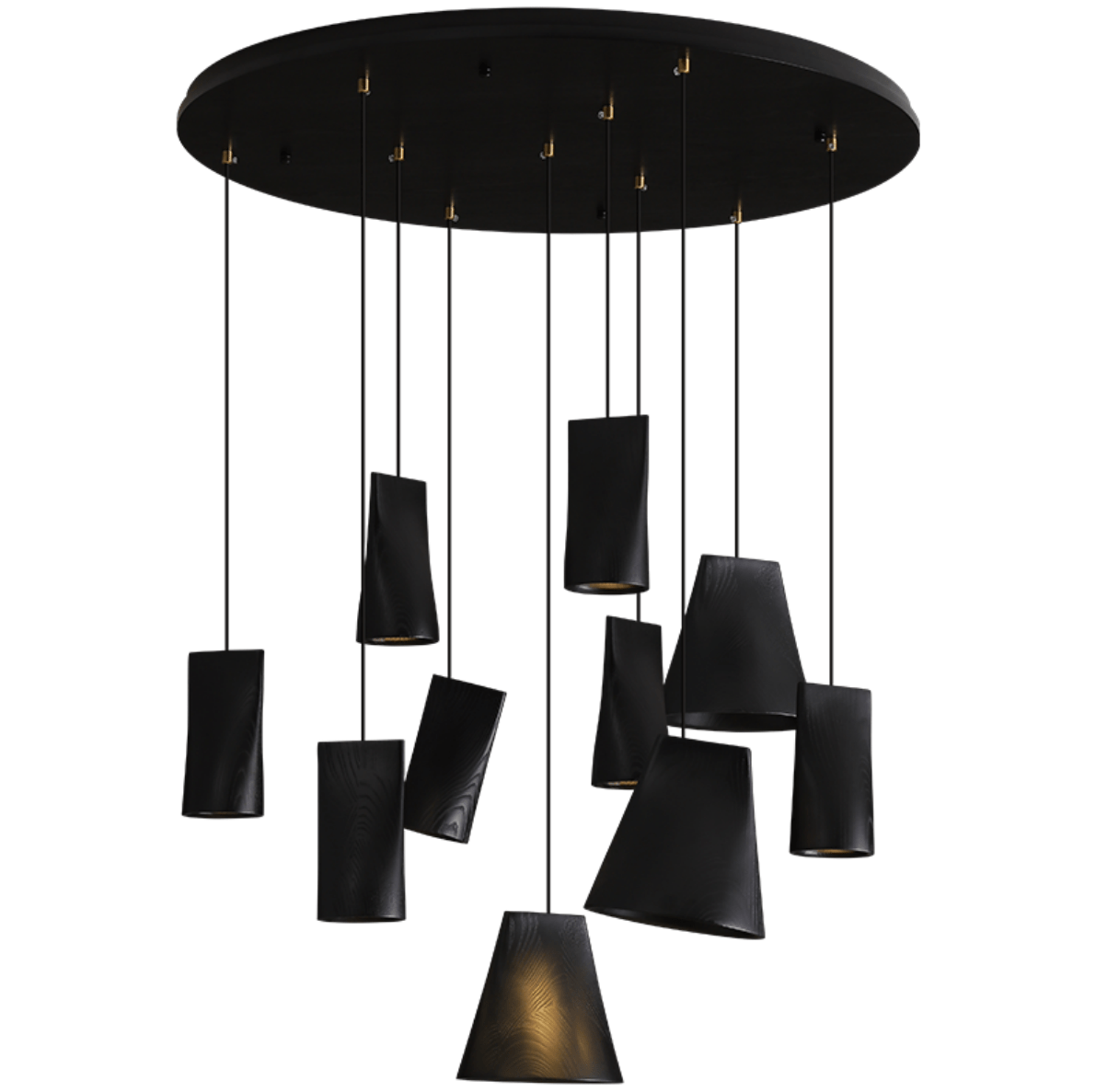Nordic Tilted Wood Pendant Light – Asymmetric Natural Wood Shade
