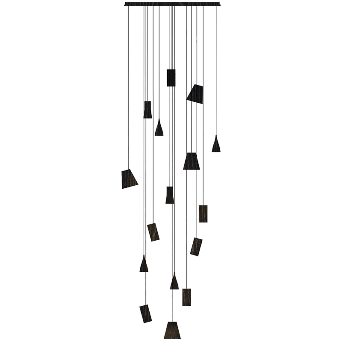 Nordic Tilted Wood Pendant Light – Asymmetric Natural Wood Shade