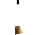 Nordic Tilted Wood Pendant Light – Asymmetric Natural Wood Shade