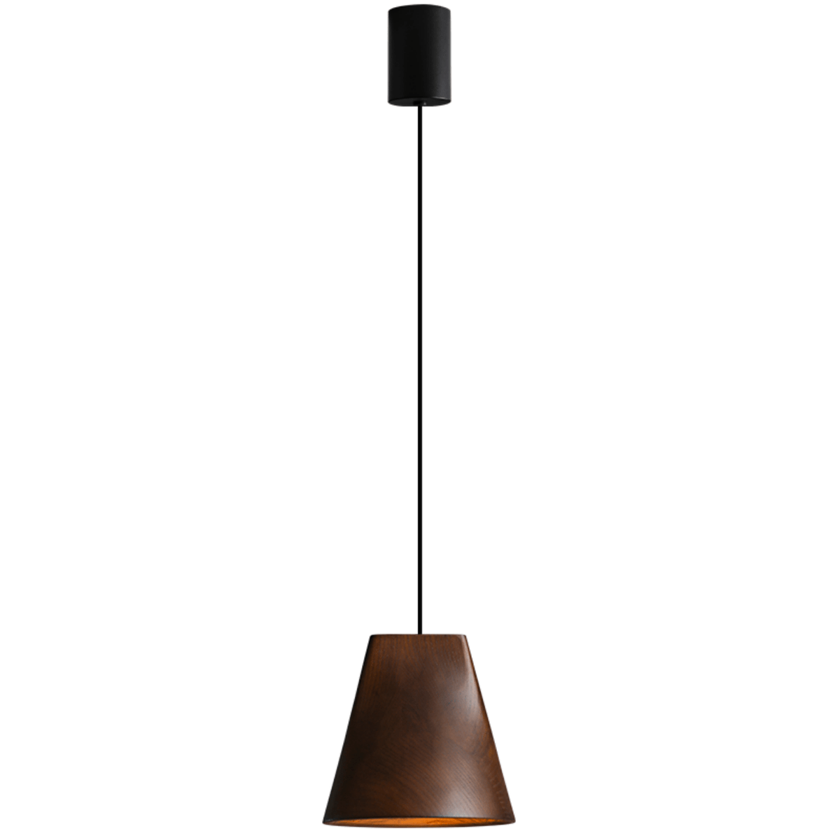Nordic Tilted Wood Pendant Light – Asymmetric Natural Wood Shade